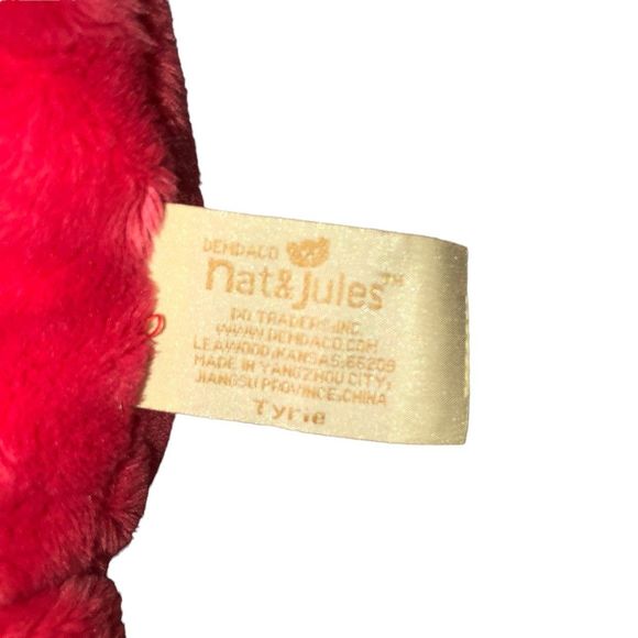 NWT Nat & Jules Pink & Green Dinosaur Plush,Dog Toy, Soft and Cuddley, Rattles - Picture 6 of 7